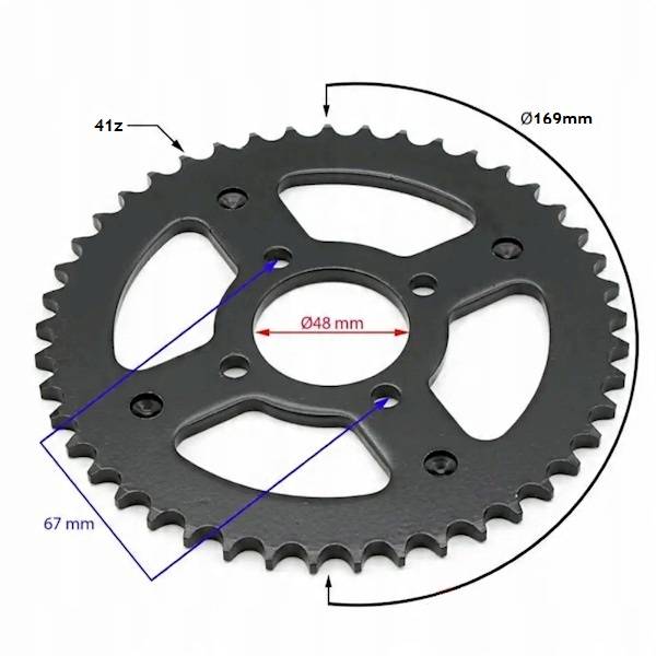 ZĘBATKA TYŁ 428H 41Z 48MM