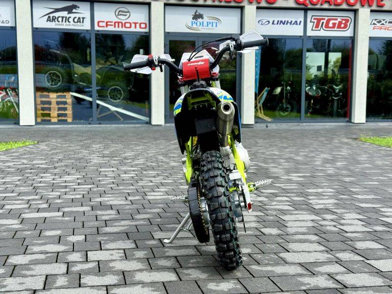 MINI CROSS ASIX XB18 70cc 12/10 AUTOMAT E-START LIMONKOWO-NIEBIESKI 