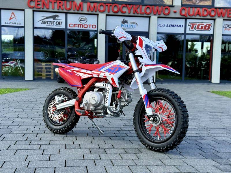 MINI CROSS ASIX XB18 70cc 12/10 AUTOMAT E-START CZERWONO-NIEBIESKI 