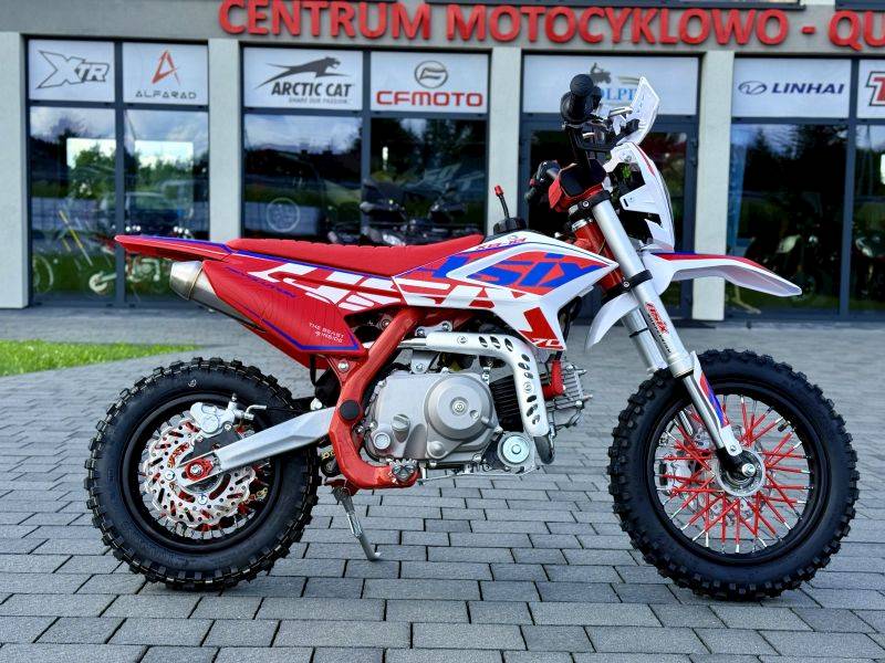 MINI CROSS ASIX XB18 70cc 12/10 AUTOMAT E-START CZERWONO-NIEBIESKI 
