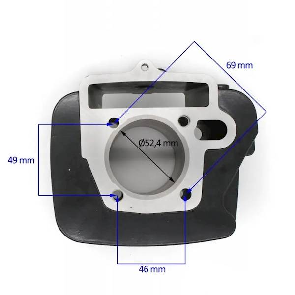 CYLINDER CROSS 125CC 52,4mm RFZ JAGUAR