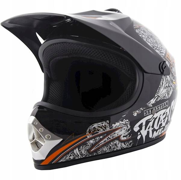 KASK JUNIOR WL-801A TATAN CZARNY L + RĘKAWICE CZARNE L + GOGLE CZARNE