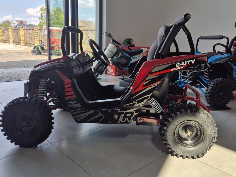 MINI E-UTV XTR 1000W • Pojemność: 1000W • Kolor: Czarno/czerwony