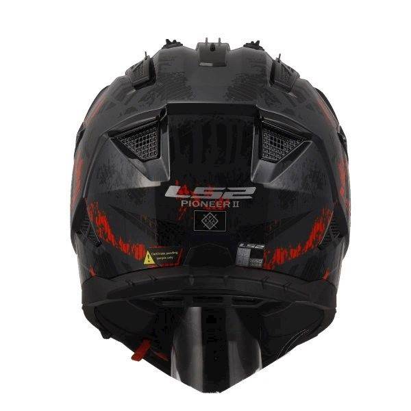 KASK LS2 MX702 PIONEER II CRAZY BLACK RED XL