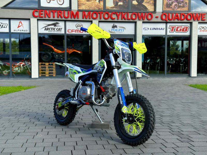 CROSS ASIX XB27 A2 AUTO E-START 12/10 90CC • Kolor: Niebiesko/Limonkowy + LAMPA