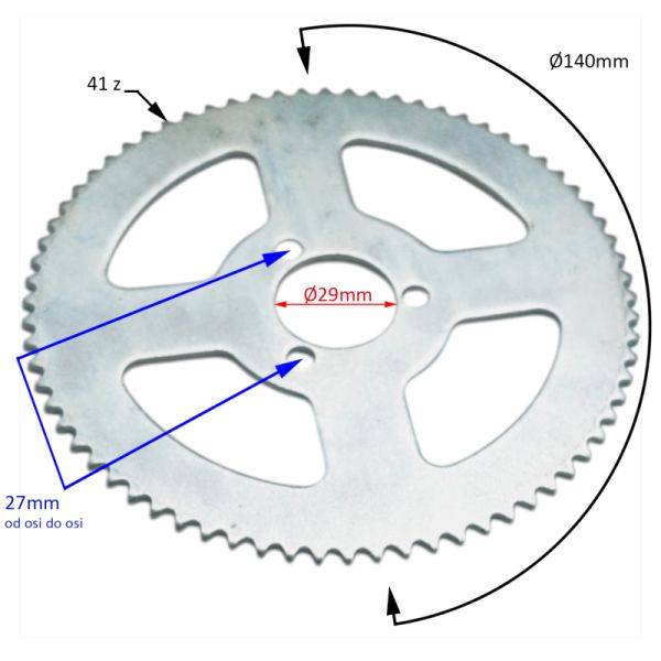 ZĘBATKA TYŁ 25H 72Z 29MM