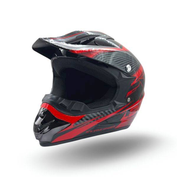 KASK JUNIOR CROSS XTR 125 CZERWONY M