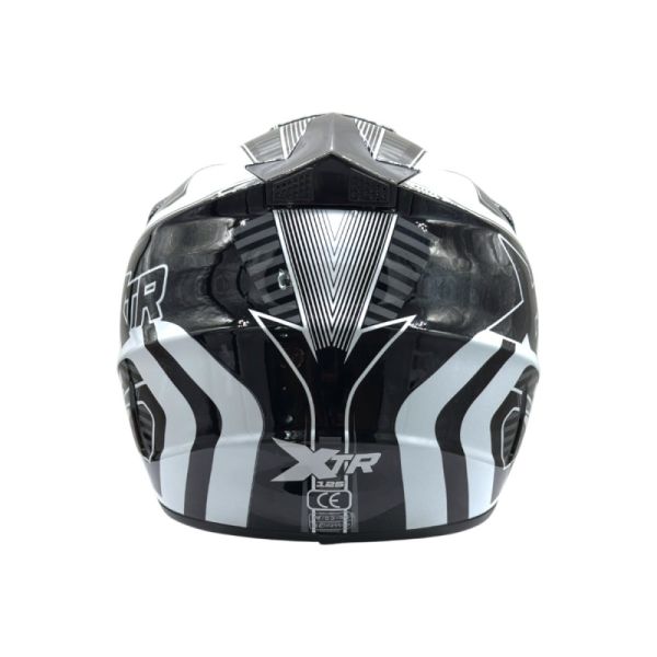 KASK JUNIOR CROSS 125 BIAŁO CZARNY M