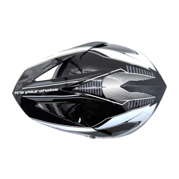 KASK JUNIOR CROSS 125 BIAŁO CZARNY L