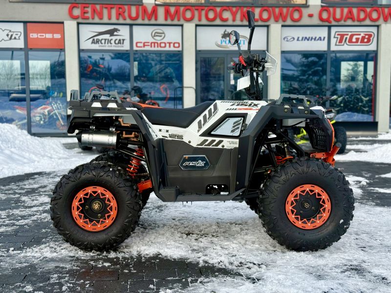 QUAD ASIX GRIZZLY 125 8" 1+1 BIAŁO-POMARAŃCZOWY 