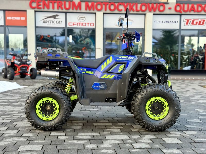 QUAD ASIX GRIZZLY 125 8" 3+1 GRANATOWO-LIMONKOWY