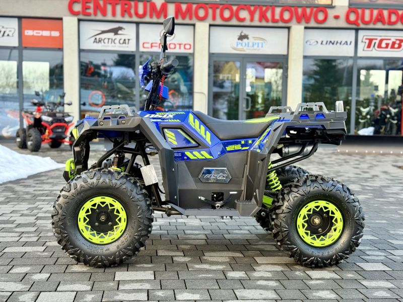 QUAD ASIX GRIZZLY 125 8" 3+1 GRANATOWO-LIMONKOWY