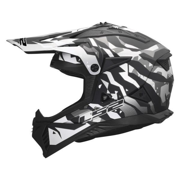 KASK LS2 MX708 FAST II GROTESK BLACK GREY XL