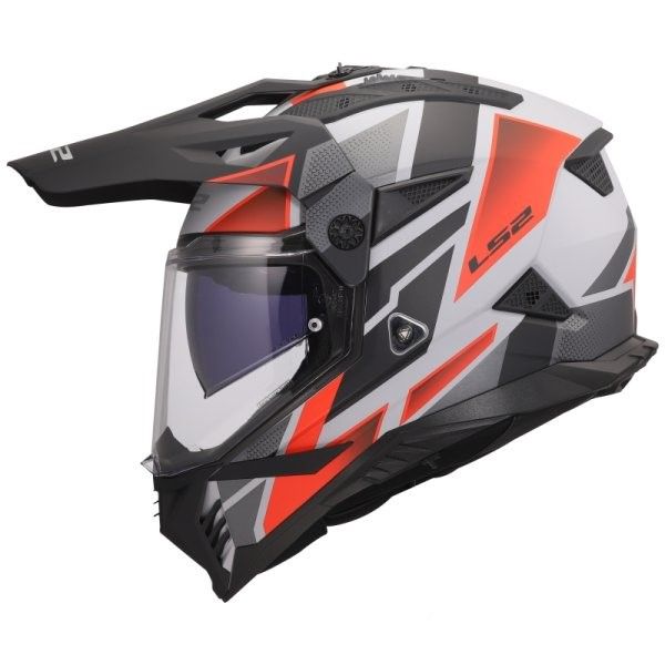 KASK LS2 MX702 PIONEER II BLOCK GREY RED L