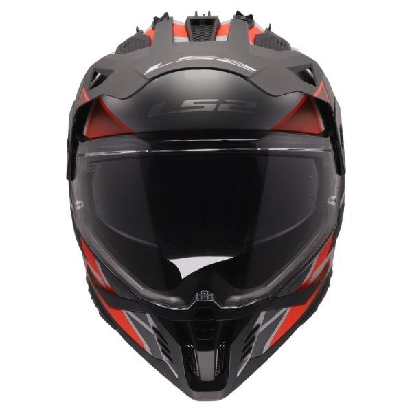 KASK LS2 MX702 PIONEER II BLOCK GREY RED L