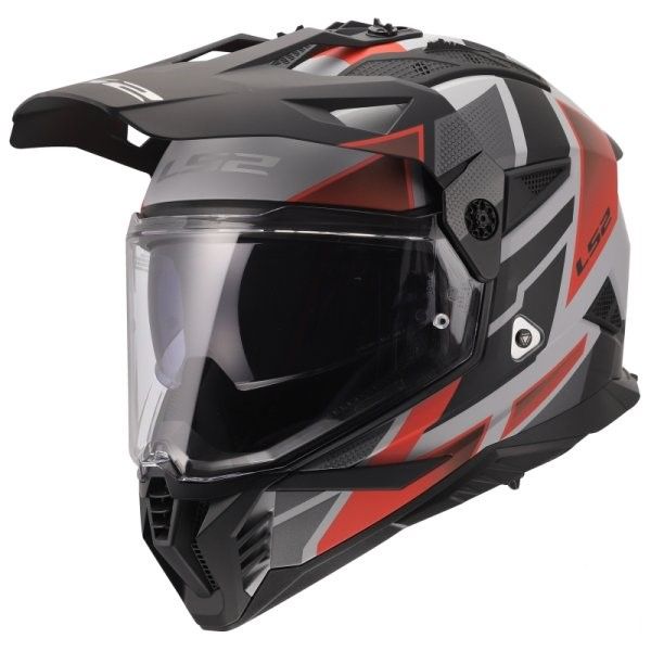 KASK LS2 MX702 PIONEER II BLOCK GREY RED L