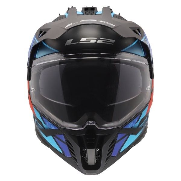 KASK LS2 MX702 PIONEER II BLOCK BLACK RED BLUE XL