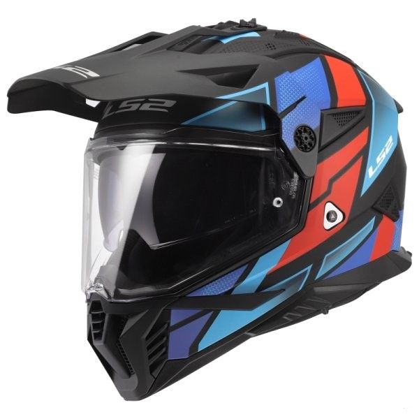 KASK LS2 MX702 PIONEER II BLOCK BLACK RED BLUE XL