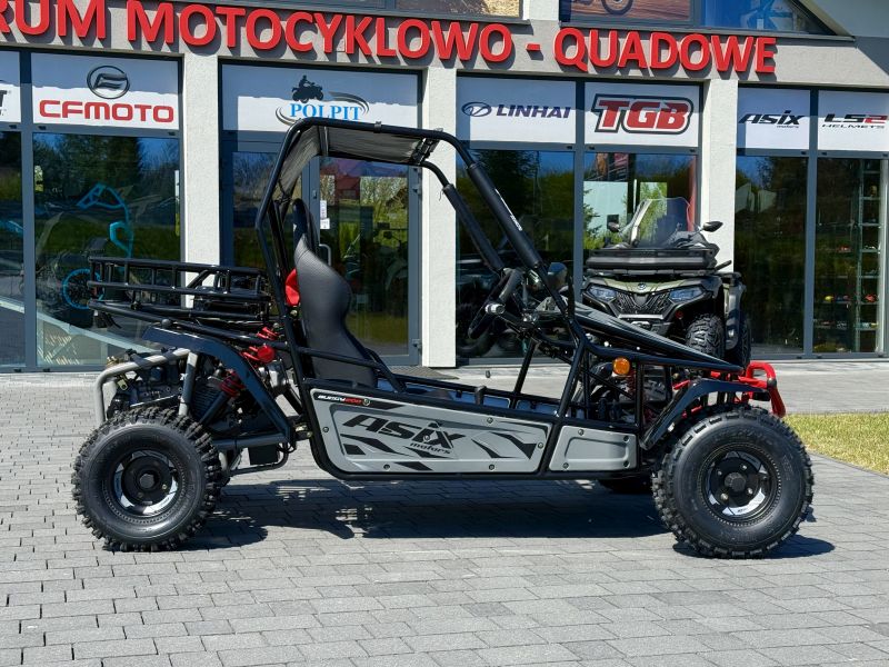 BUGGY ASIX 200 8 1+1 SZARO-CZARNY E-START