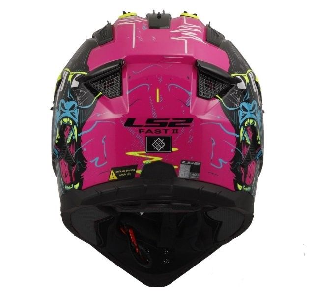 KASK LS2 MX708 FAST II GORILLA BL/LIN H-V YEL M