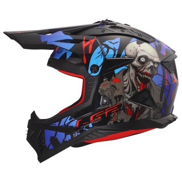 KASK LS2 MX708 FAST II ZOMBIE II BL. RED BLUE XXL