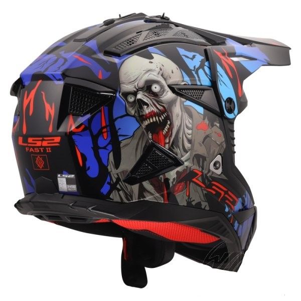 KASK LS2 MX708 FAST II ZOMBIE II BL. RED BLUE XXL