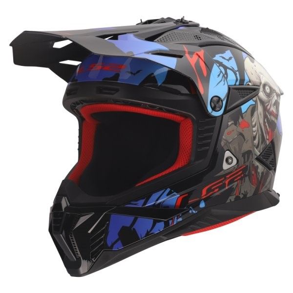KASK LS2 MX708 FAST II ZOMBIE II BL. RED BLUE XXL