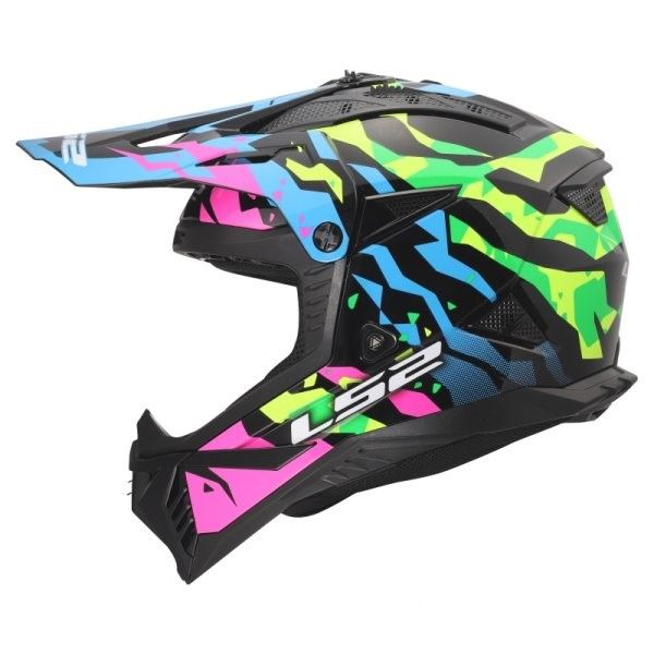 KASK LS2 MX708 FAST II GROTESK BLUE PINK GREEN S