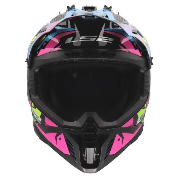 KASK LS2 MX708 FAST II GROTESK BLUE PINK GREEN S