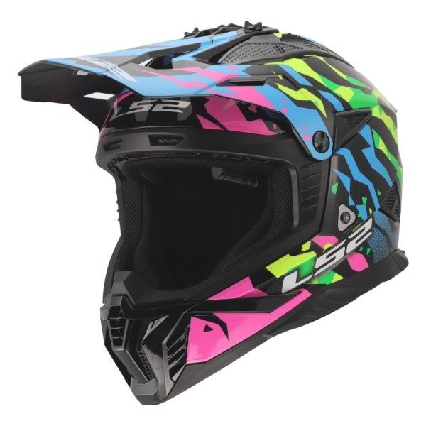 KASK LS2 MX708 FAST II GROTESK BLUE PINK GREEN S