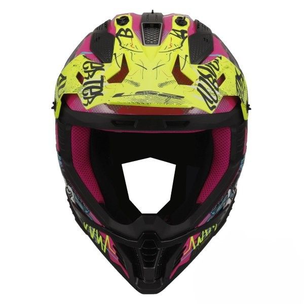 KASK LS2 MX708 FAST II GORILLA PURPLE H-V YEL 3XL