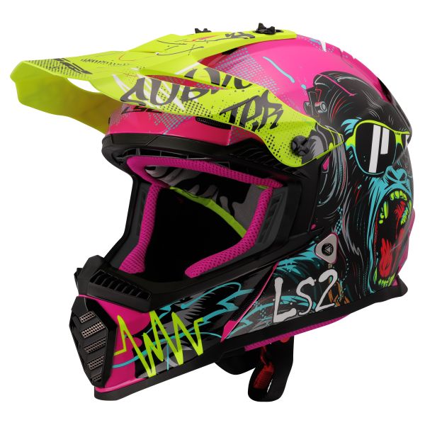 KASK LS2 MX437 FAST II MINI GORILLA PURPLE-06 S