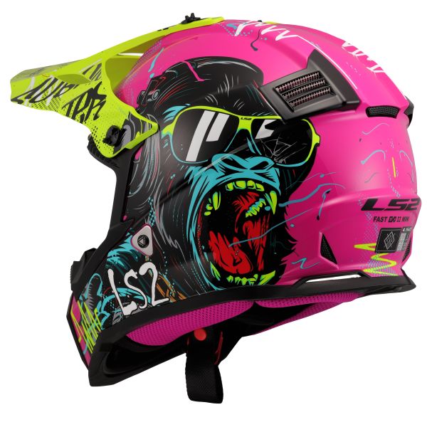 KASK LS2 MX437 FAST II MINI GORILLA PURPLE-06 S