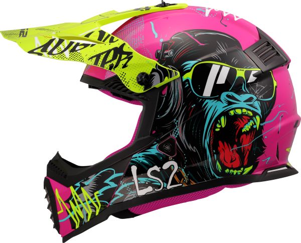 KASK LS2 MX437 FAST II MINI GORILLA PURPLE-06 M