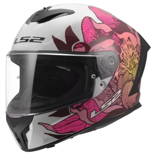 KASK LS2 FF820 RAPID III POPPIES II WHITE PINK L