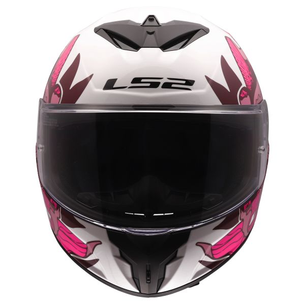 KASK LS2 FF820 RAPID III POPPIES II WHITE PINK L