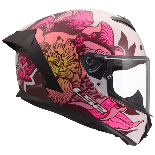 KASK LS2 FF820 RAPID III POPPIES II WHITE PINK L