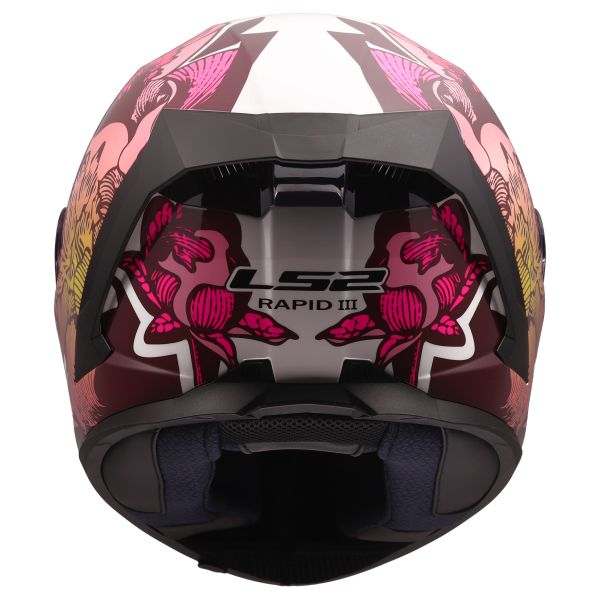KASK LS2 FF820 RAPID III POPPIES II WHITE PINK L