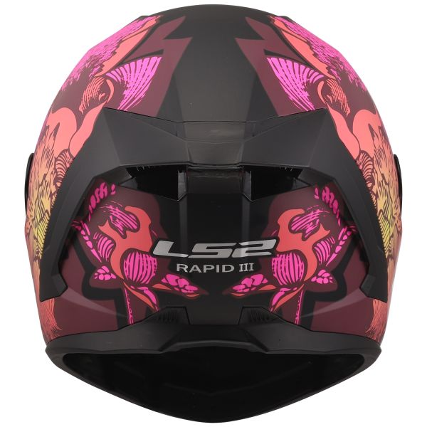 KASK LS2 FF820 RAPID III POPPIES II BLACK PINK M