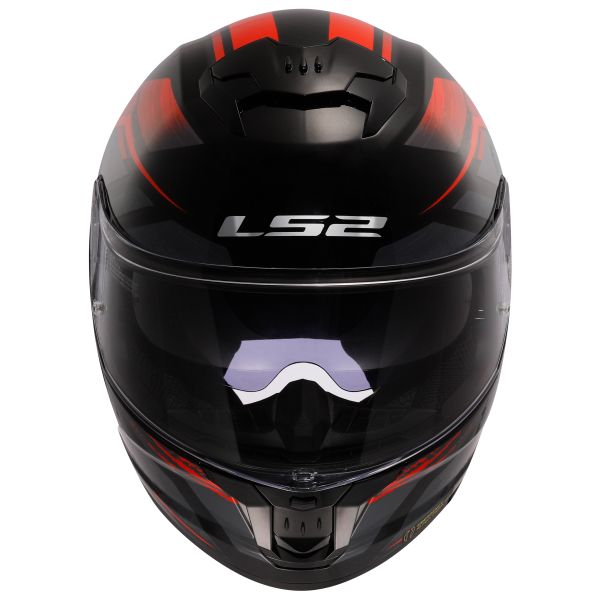 KASK LS2 FF808 STREAM II FURY BLACK RED-06 XL