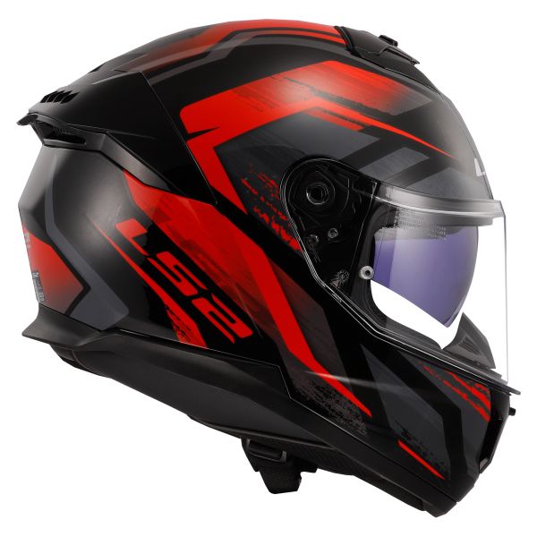 KASK LS2 FF808 STREAM II FURY BLACK RED-06 XL