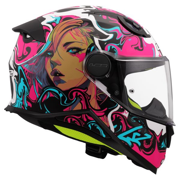 KASK LS2 FF812 KID CYBERG MATT PURPLE CYAN S