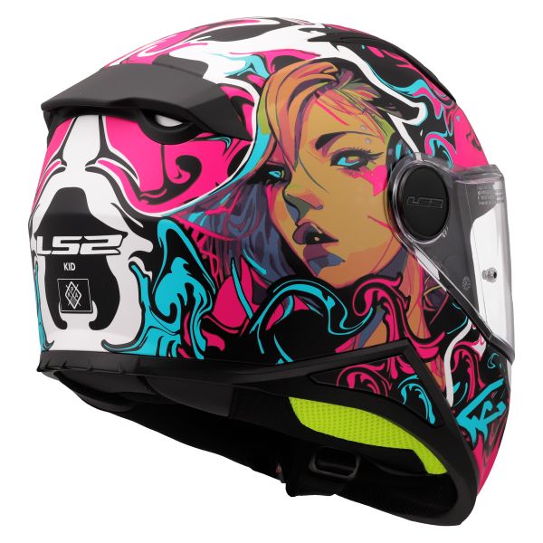 KASK LS2 FF812 KID CYBERG MATT PURPLE CYAN S