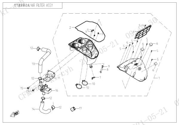 AIR BOX FILTR POWIETRZA CFMOTO MT700