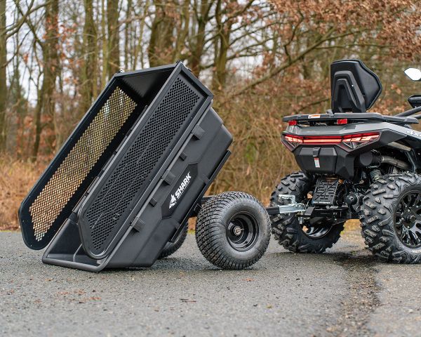 PRZYCZEPA SHARK ATV QUAD OGRODOWA Z SIATKĄ