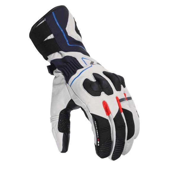 RĘKAWICE LS2 NORDIC MAN GREY BLUE RED • Rozmiar: XL