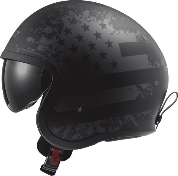 KASK LS2 OF599 SPITFIRE II MATT BLACK FLAG-06 XL