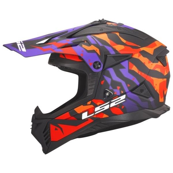 KASK LS2 MX708 FAST II GROTESK PURPLE ORANGE L