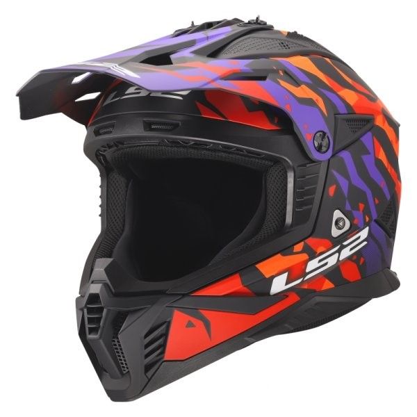 KASK LS2 MX708 FAST II GROTESK PURPLE ORANGE L
