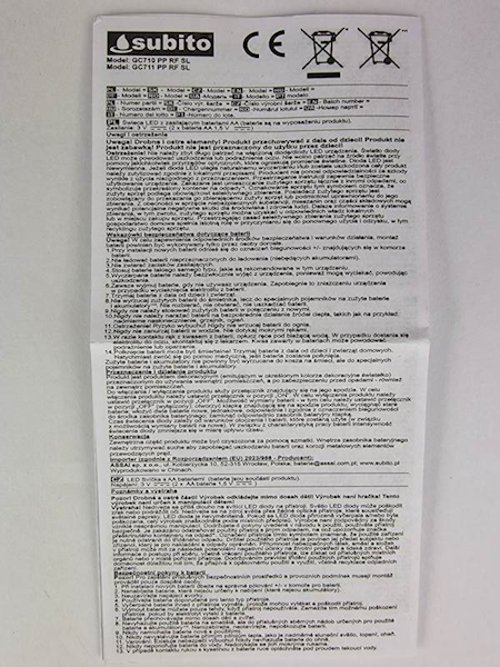 Świeca LED w tubie oplatana 78/125 (313) biały [6] TYLKO OPAKOWANIA